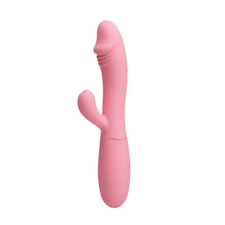 Wibrator punktu G ze stymulatorem Pretty Love Snappy różowy USB 30 trybów