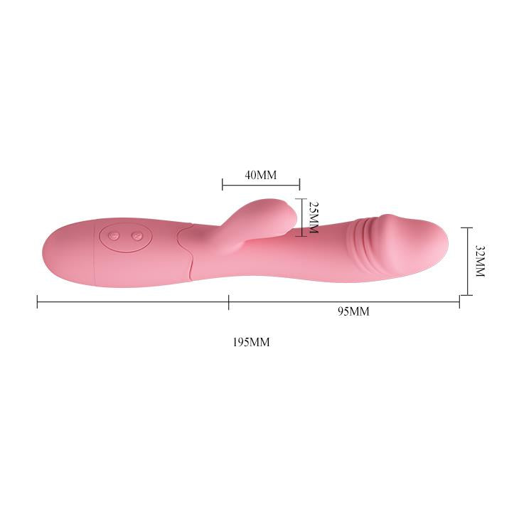 Wibrator punktu G ze stymulatorem Pretty Love Snappy różowy USB 30 trybów