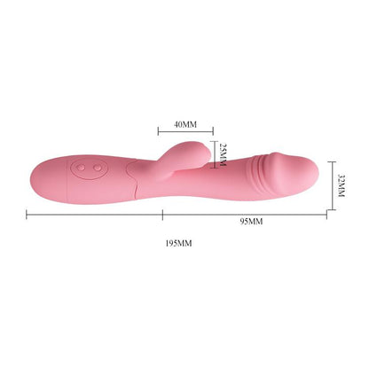 Wibrator punktu G ze stymulatorem Pretty Love Snappy różowy USB 30 trybów