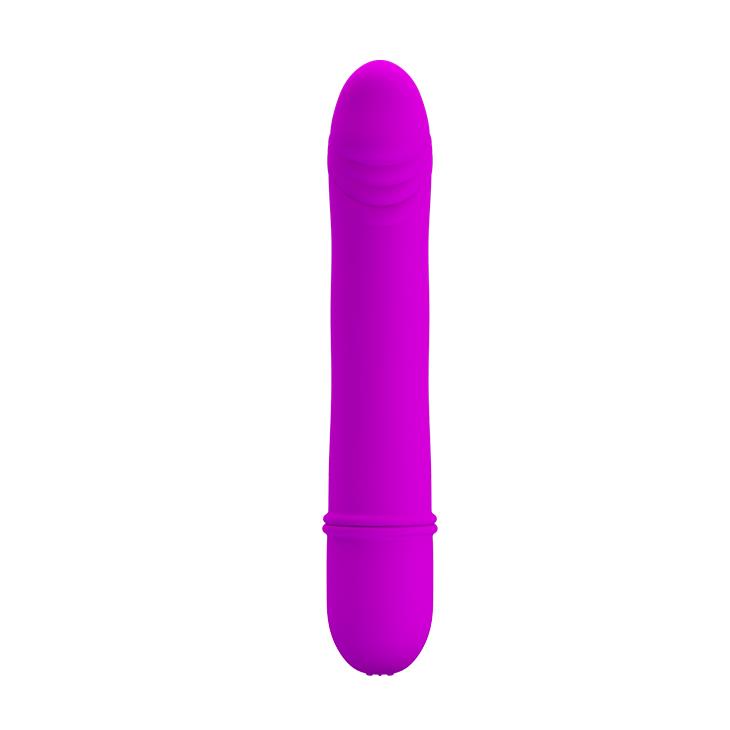 Wibrator mini silikonowy Pretty Love purpurowy 12 cm 10 funkcji