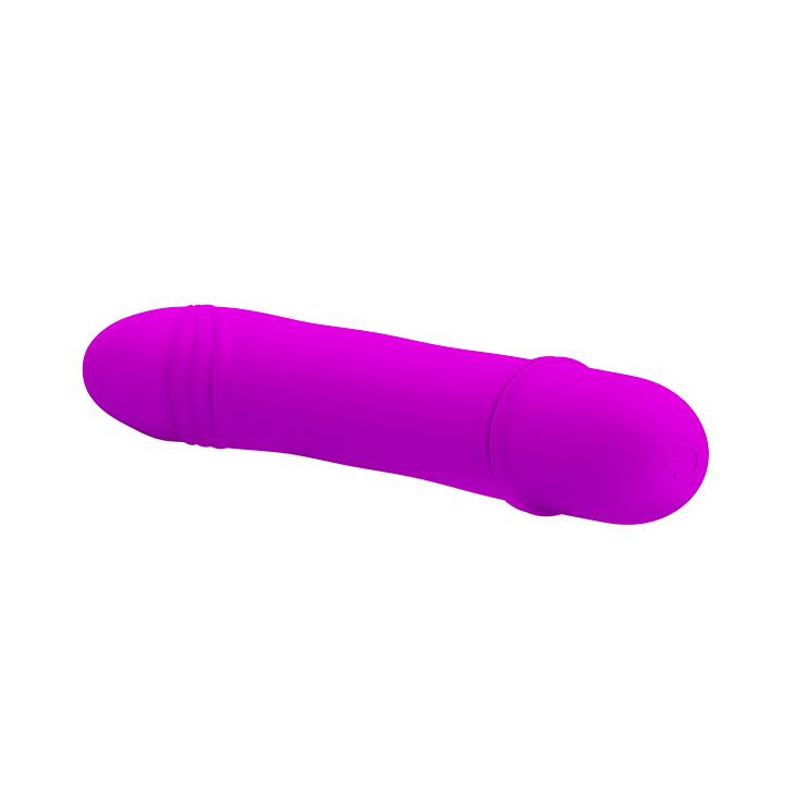 Wibrator mini silikonowy Pretty Love purpurowy 12 cm 10 funkcji