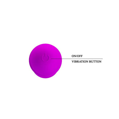 Wibrator mini silikonowy Pretty Love purpurowy 12 cm 10 funkcji