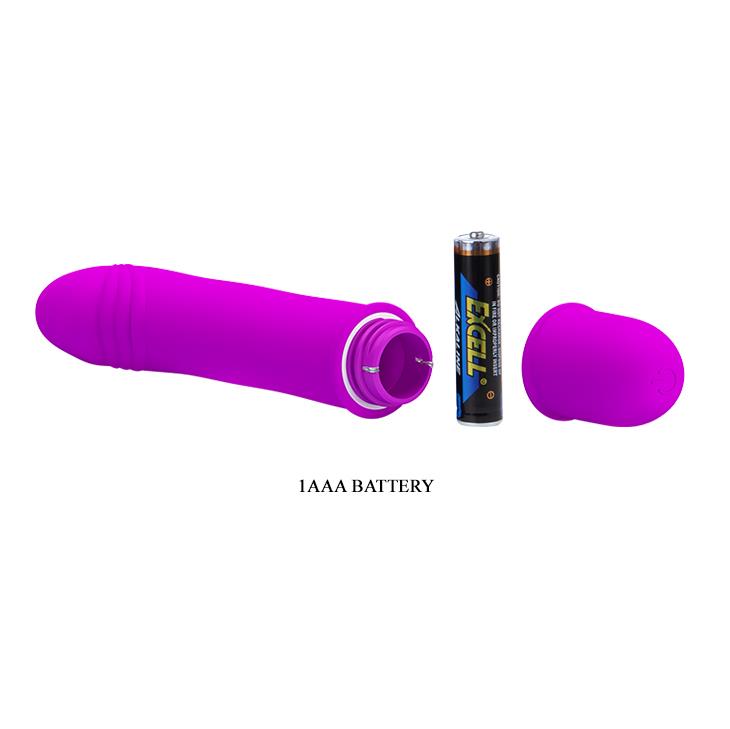 Wibrator mini silikonowy Pretty Love purpurowy 12 cm 10 funkcji