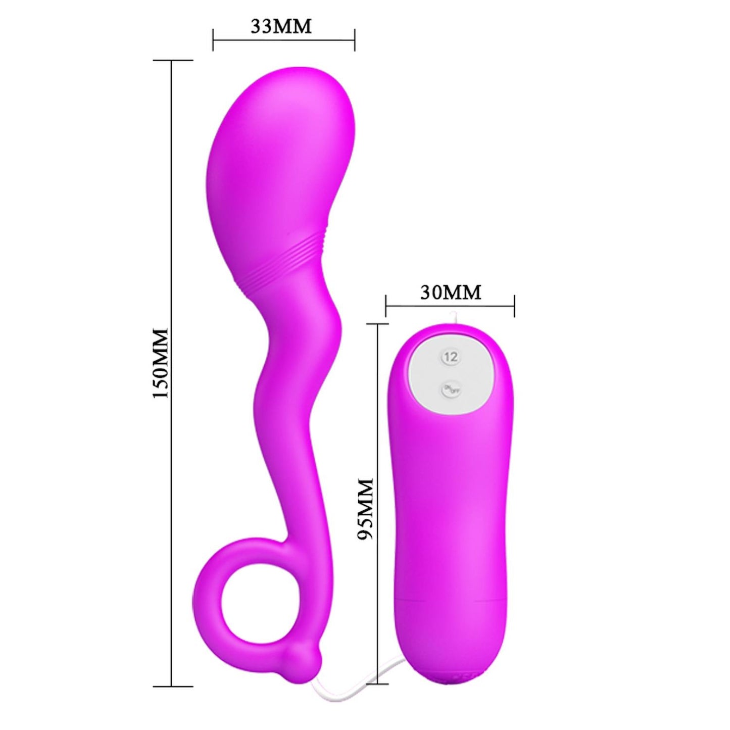 Kompaktowy silikonowy wibrator punktu G Pretty Love 12 funkcji wodoodporny