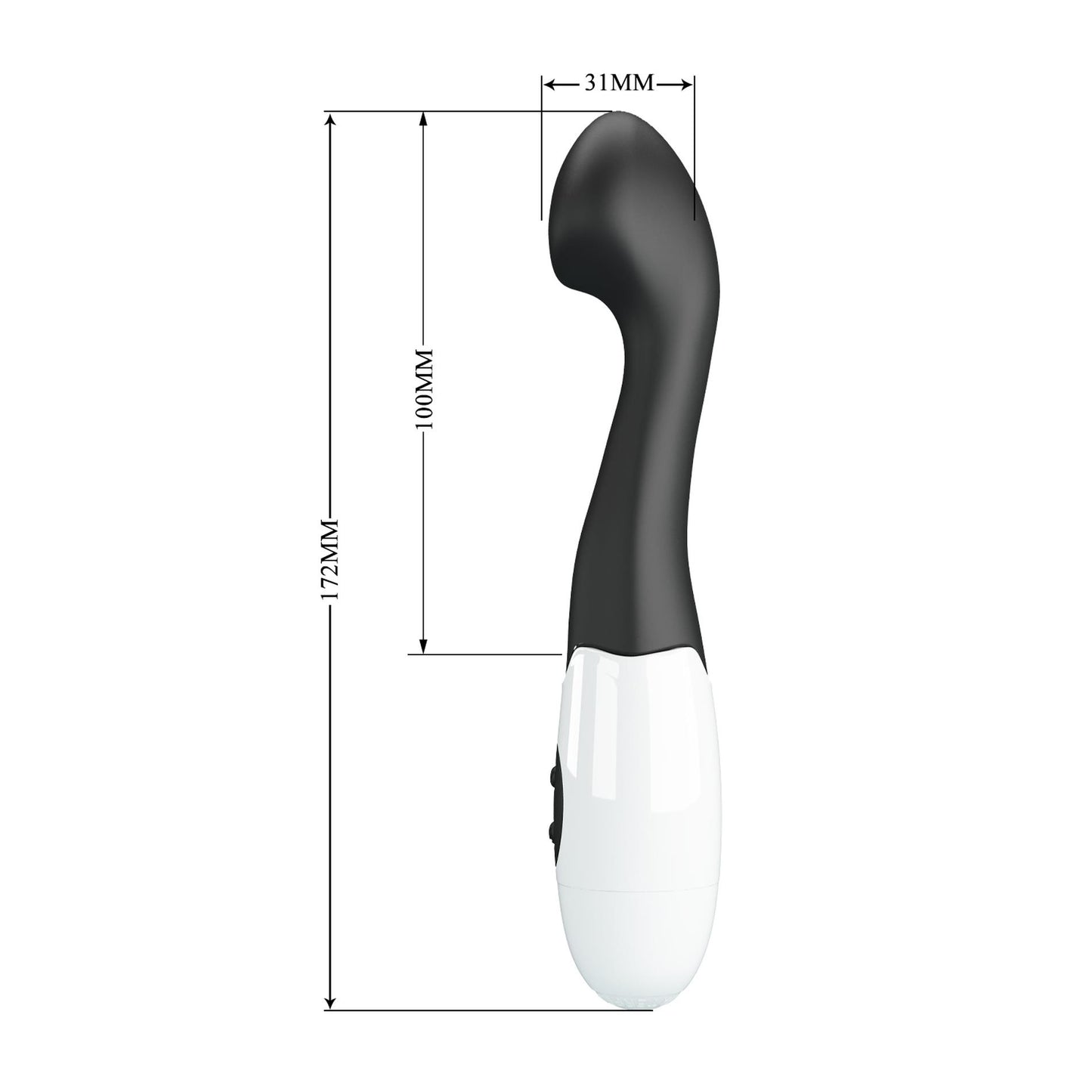 Wibrator silikonowy Pretty Love Charles czarny 30 wibracji