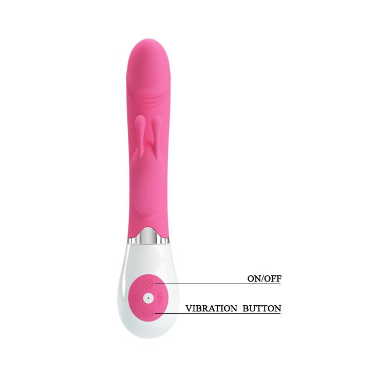 Wibrator króliczek silikonowy Pretty Love Gene różowy 21 cm