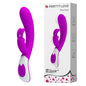 Wibrator króliczek silikonowy Pretty Love Harlan fioletowy USB 12 cm
