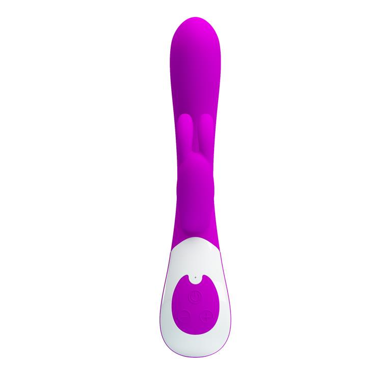 Wibrator króliczek silikonowy Pretty Love Harlan fioletowy USB 12 cm
