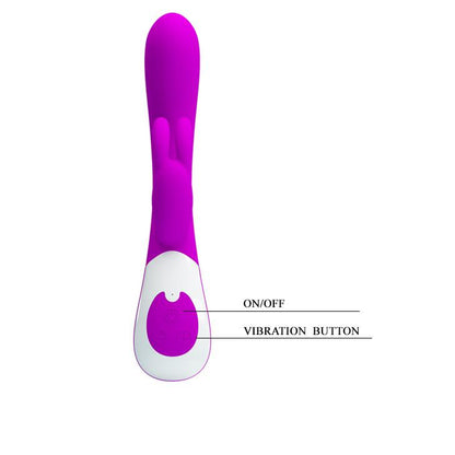 Wibrator króliczek silikonowy Pretty Love Harlan fioletowy USB 12 cm