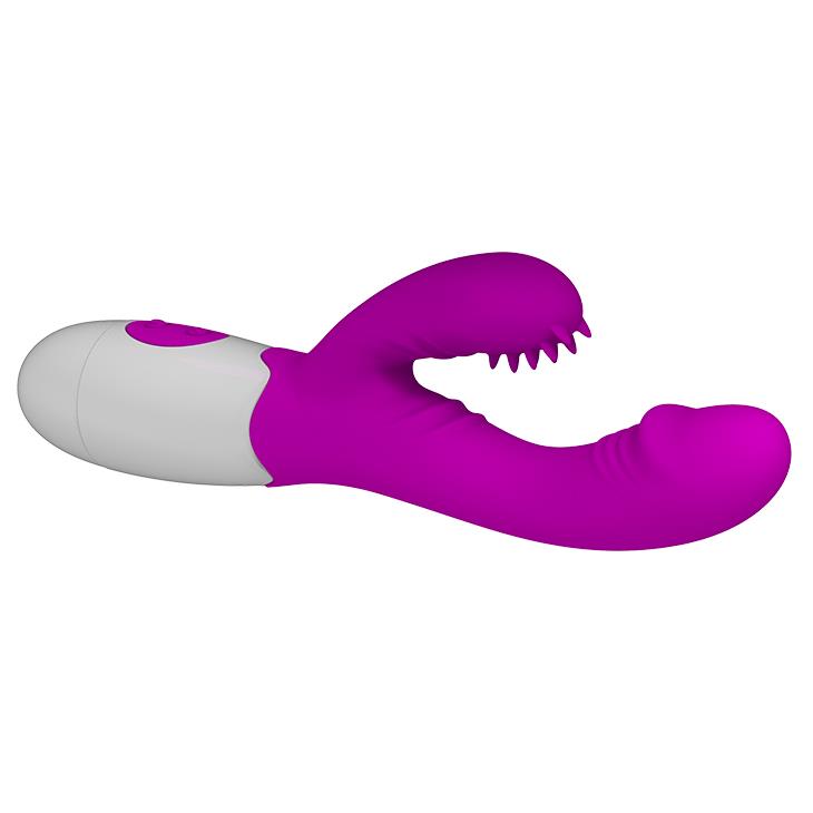 Wibrator punktu G Pretty Love Andre ze stymulatorem fioletowy 20 cm