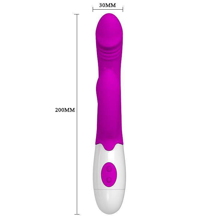 Wibrator punktu G Pretty Love Andre ze stymulatorem fioletowy 20 cm