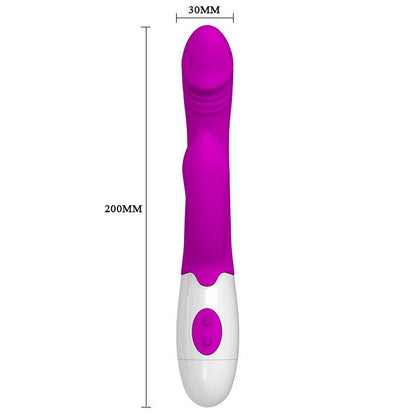 Wibrator punktu G Pretty Love Andre ze stymulatorem fioletowy 20 cm