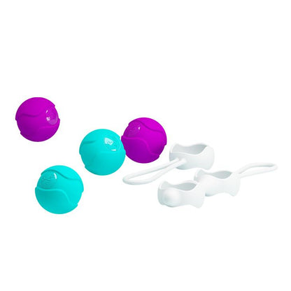 Kulki Kegla Pretty Love silikonowe liliowe turkusowe 10 cm
