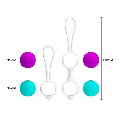 Kulki Kegla Pretty Love silikonowe liliowe turkusowe 10 cm