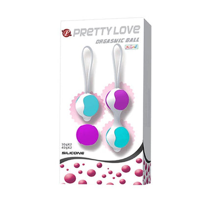 Kulki Kegla Pretty Love silikonowe liliowe turkusowe 10 cm