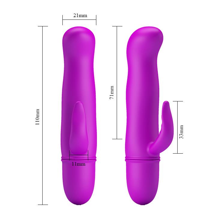 Wibrator silikonowy z wyrostkiem łechtaczkowym Pretty Love Blithe 11 cm
