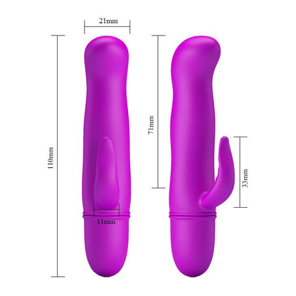 Wibrator silikonowy z wyrostkiem łechtaczkowym Pretty Love Blithe 11 cm