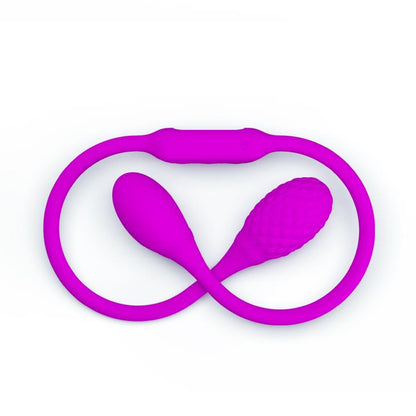 Jajko wibrujące dwustronne Pretty Love fioletowe USB silikonowe