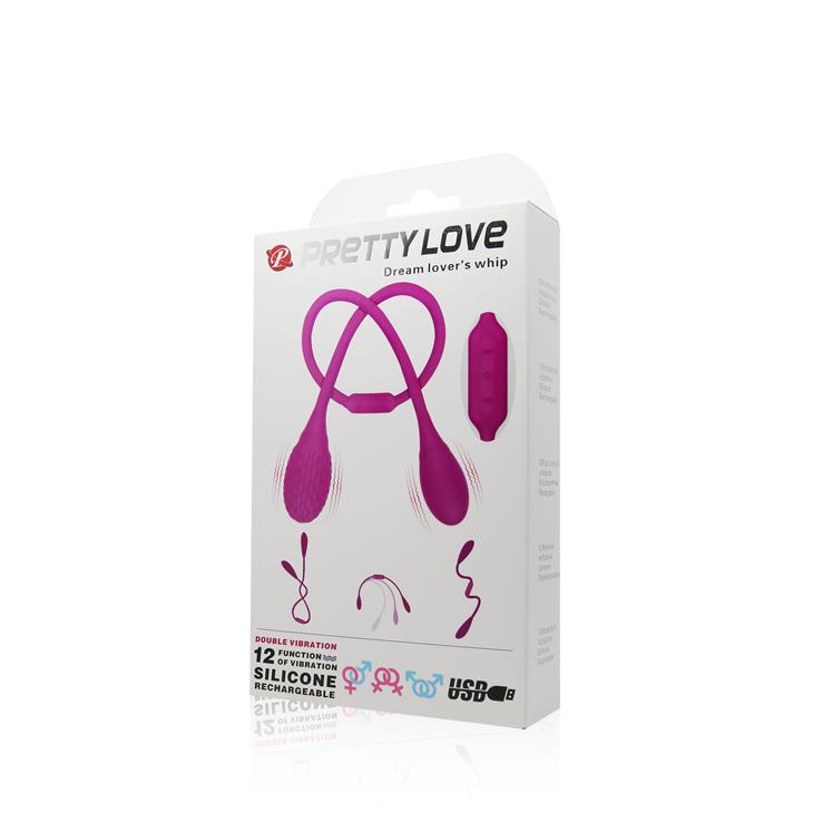 Jajko wibrujące dwustronne Pretty Love fioletowe USB silikonowe