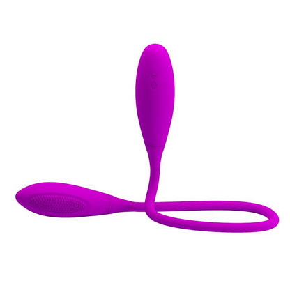 Wibrator podwójny Pretty Love Snaky Vibe silikonowy fioletowy USB 60cm