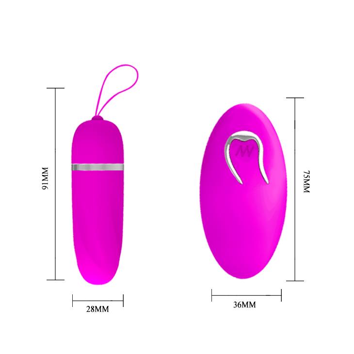 Silikonowe jajeczko wibracyjne Pretty Love Debby 12 funkcji fioletowe 9 cm