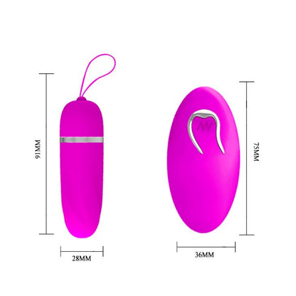 Silikonowe jajeczko wibracyjne Pretty Love Debby 12 funkcji fioletowe 9 cm