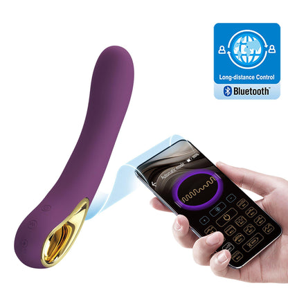 Wibrator silikonowy Pretty Love Ethan fioletowy z appką 12 wibracji