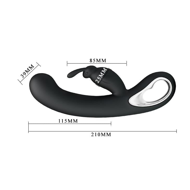 Wibrator króliczek silikonowy Pretty Love Webb czarny USB 21 cm