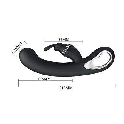 Wibrator króliczek silikonowy Pretty Love Webb czarny USB 21 cm