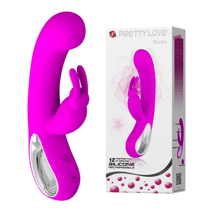 Wibrator króliczek silikonowy Pretty Love Webb różowy USB 21 cm