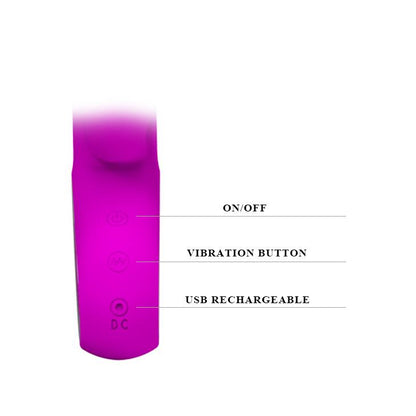 Wibrator króliczek silikonowy Pretty Love Webb różowy USB 21 cm