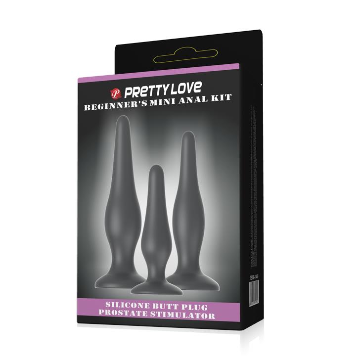 Zestaw silikonowych korków analnych Pretty Love mini dla początkujących