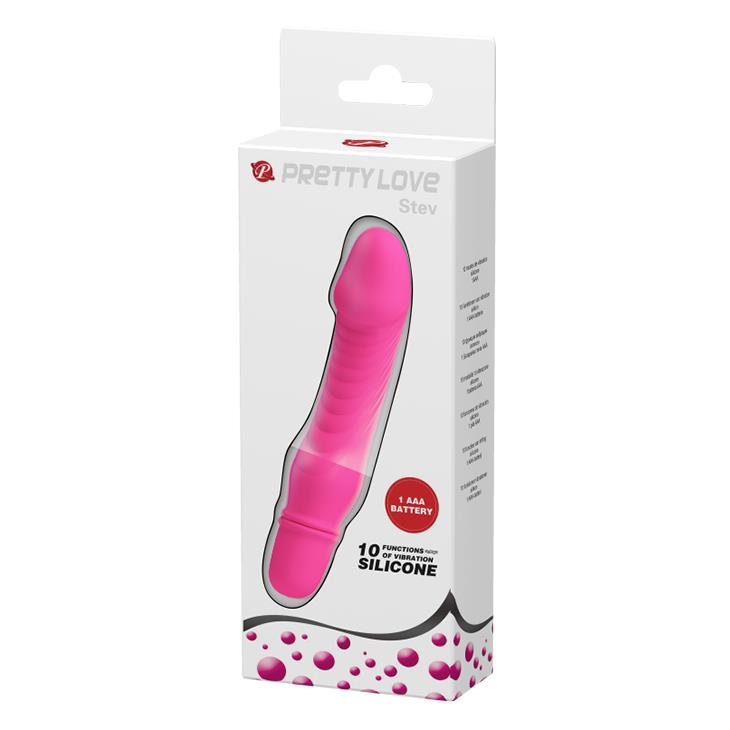 Wibrator mini silikonowy Pretty Love Stev lilowy 10 funkcji