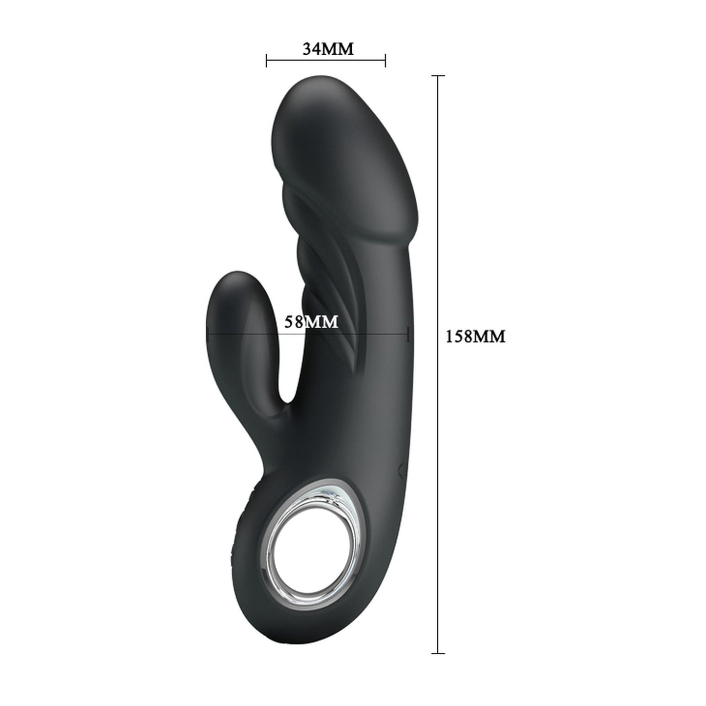 Wibrator punktu G Pretty Love Ansel USB czarny 7 trybów