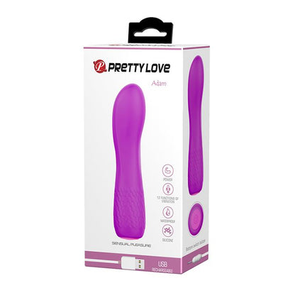 Wibrator punktu G silikonowy Pretty Love Adam USB 12 cm 12 funkcji