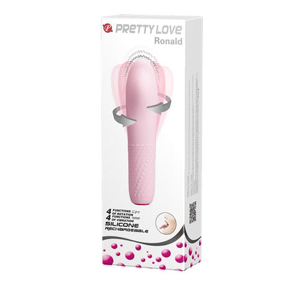 Mini wibrator Pretty Love Burke silikonowy różowy USB 4 wibracje 4 obroty