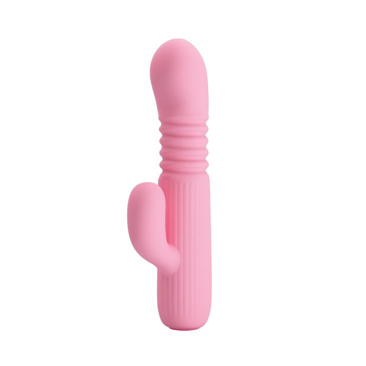 Wibrator Pretty Love Leopold silikonowy z pchaniem USB