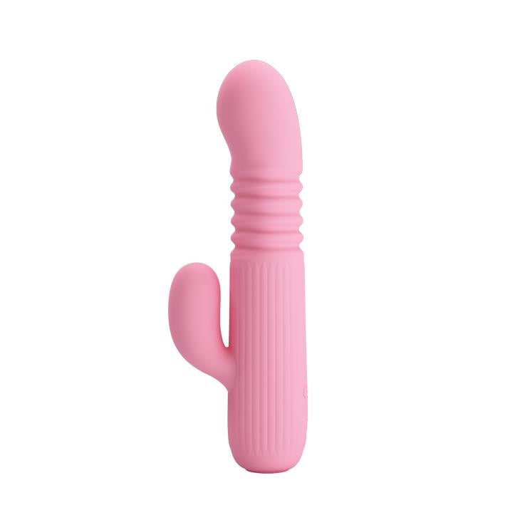 Wibrator Pretty Love Leopold silikonowy z pchaniem USB