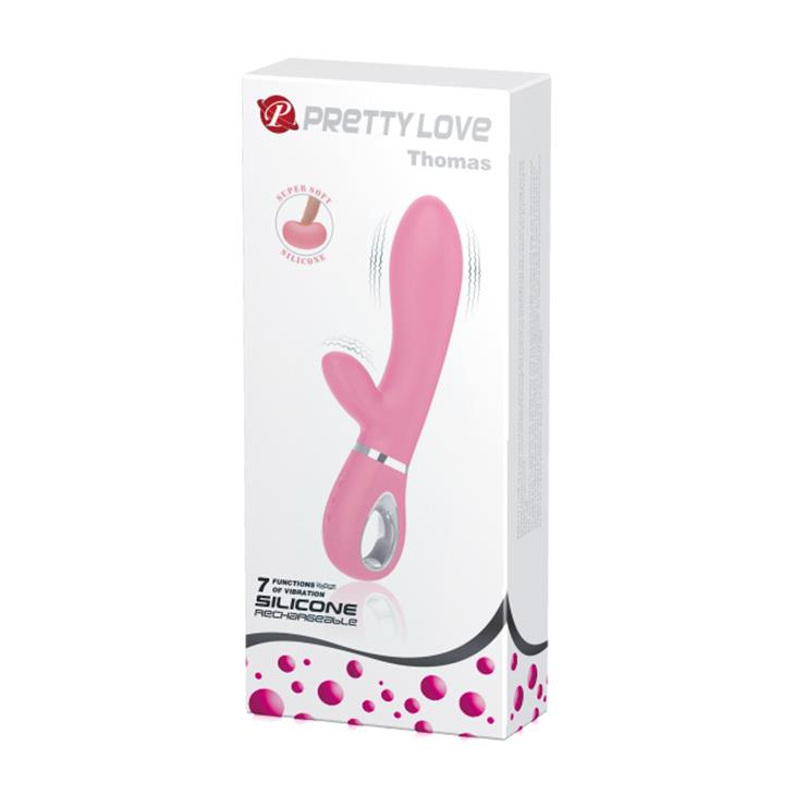 Wibrator punktu G króliczek silikonowy Pretty Love Thomas różowy USB