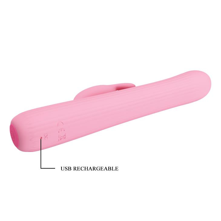 Wibrator punktu G 4 rotacje 4 wibracje Pretty Love Julian różowy USB