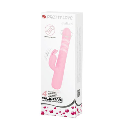 Wibrator punktu G 4 rotacje 4 wibracje Pretty Love Julian różowy USB