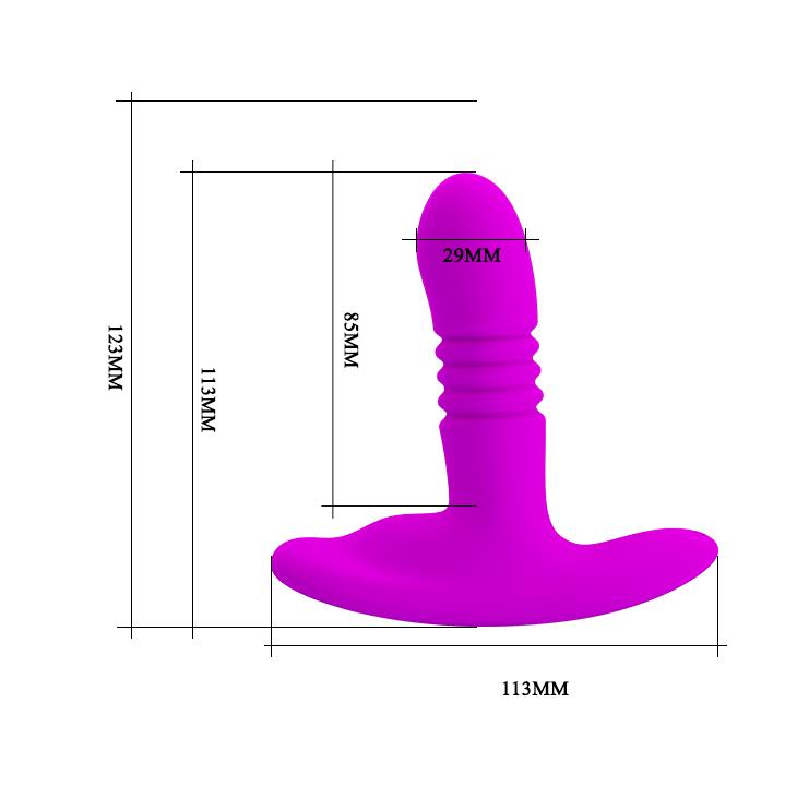 Wibrator analny silikonowy Pretty Love Heatcher 12 wibracji USB zdalny