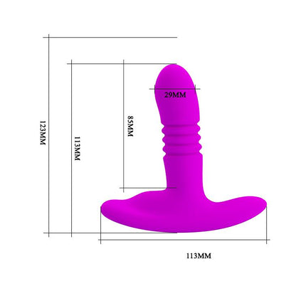 Wibrator analny silikonowy Pretty Love Heatcher 12 wibracji USB zdalny