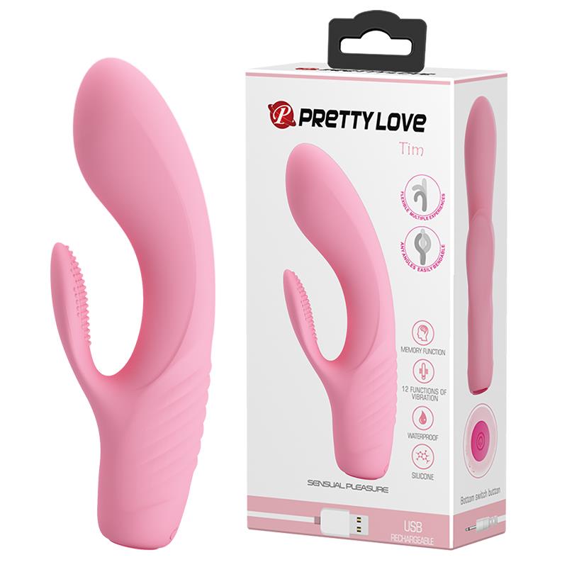 Wibrator królika punktu G Pretty Love TIM USB 12 funkcji z pamięcią