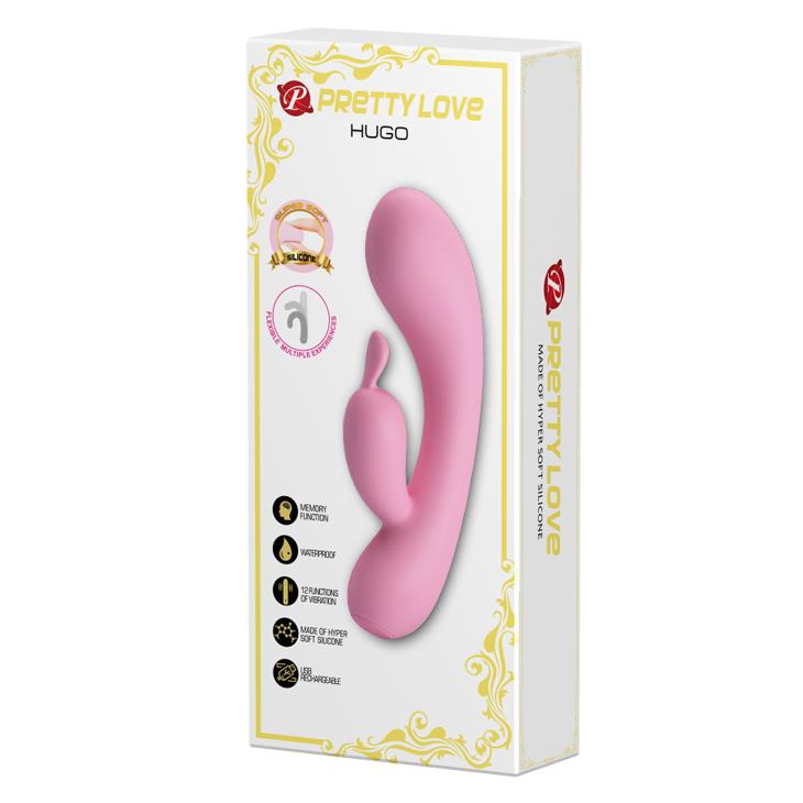 Wibrator króliczek Pretty Love Hugo silikonowy USB 12 funkcji