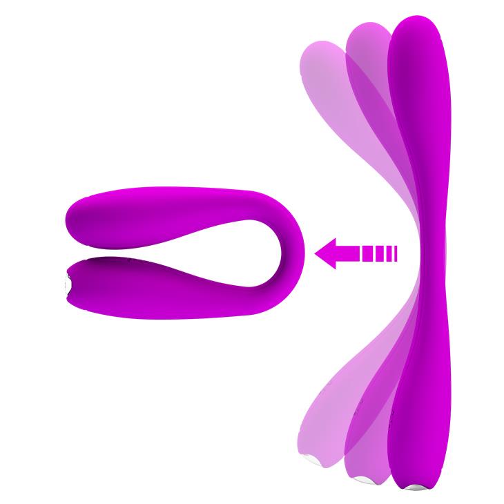 Wibrator silikonowy zginalny Pretty Love Yedda fioletowy USB 12 funkcji