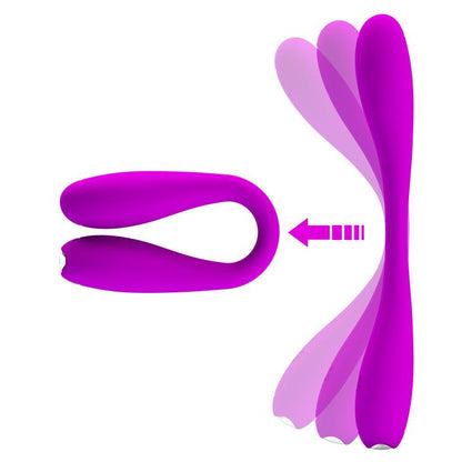 Wibrator silikonowy zginalny Pretty Love Yedda fioletowy USB 12 funkcji
