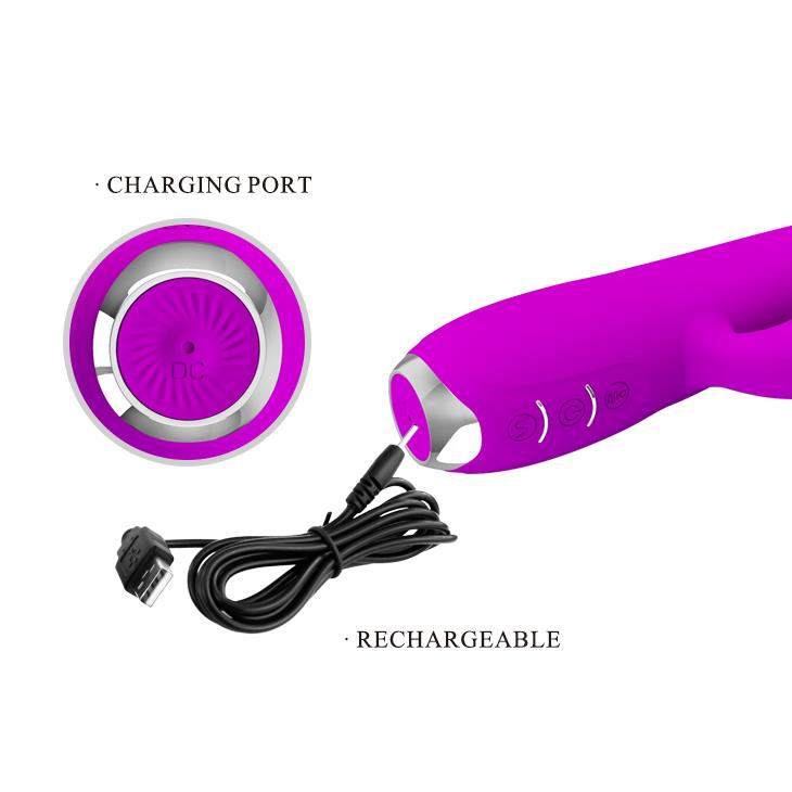 Wibrator króliczek pulsujący silikonowy Pretty Love Regina fioletowy USB