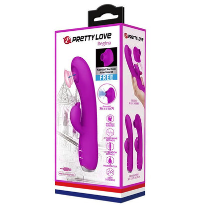 Wibrator króliczek pulsujący silikonowy Pretty Love Regina fioletowy USB