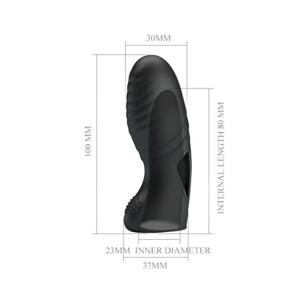 Wibrująca silikonowa nakładka na palec Pretty Love Alan 23mm